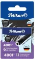 Naboje atramentowe krótkie 2x6szt czarne PELIKAN - tantis.pl