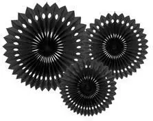 Rozety dekoracyjne czarny 20-30cm - tantis.pl
