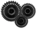 Rozety dekoracyjne czarny 20-30cm - tantis.pl