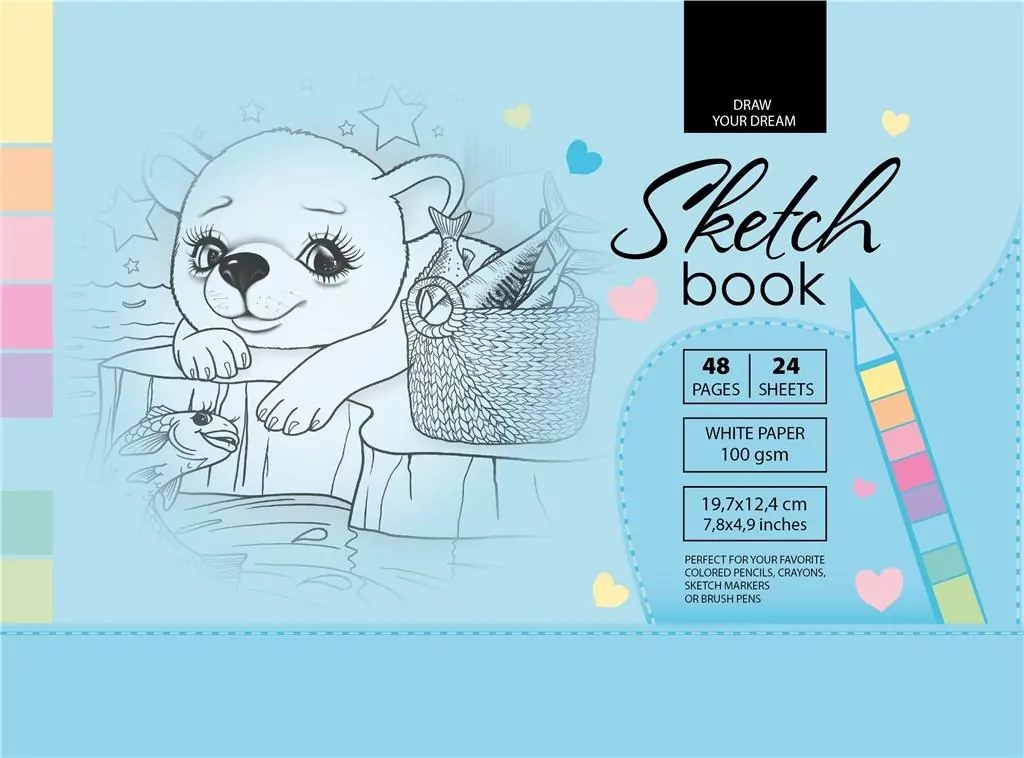 Sketchbook. Szkicownik 48 kartek. 197 x 124 mm - tantis.pl