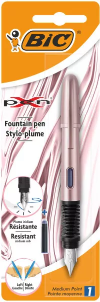 Pióro X-Pen Chrome Pink FP niebieski BIC - tantis.pl