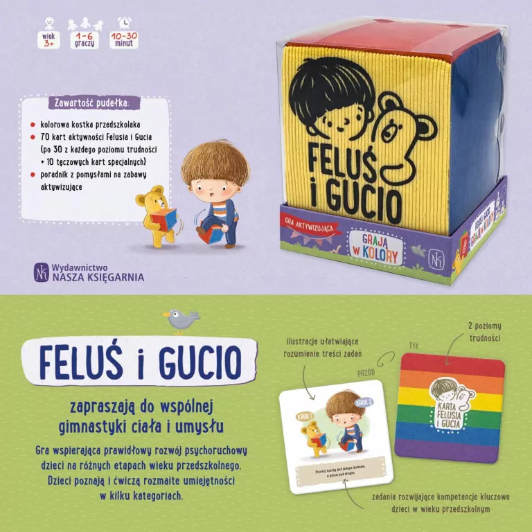 Feluś i Gucio grają w kolory. Gra aktywizująca - tantis.pl