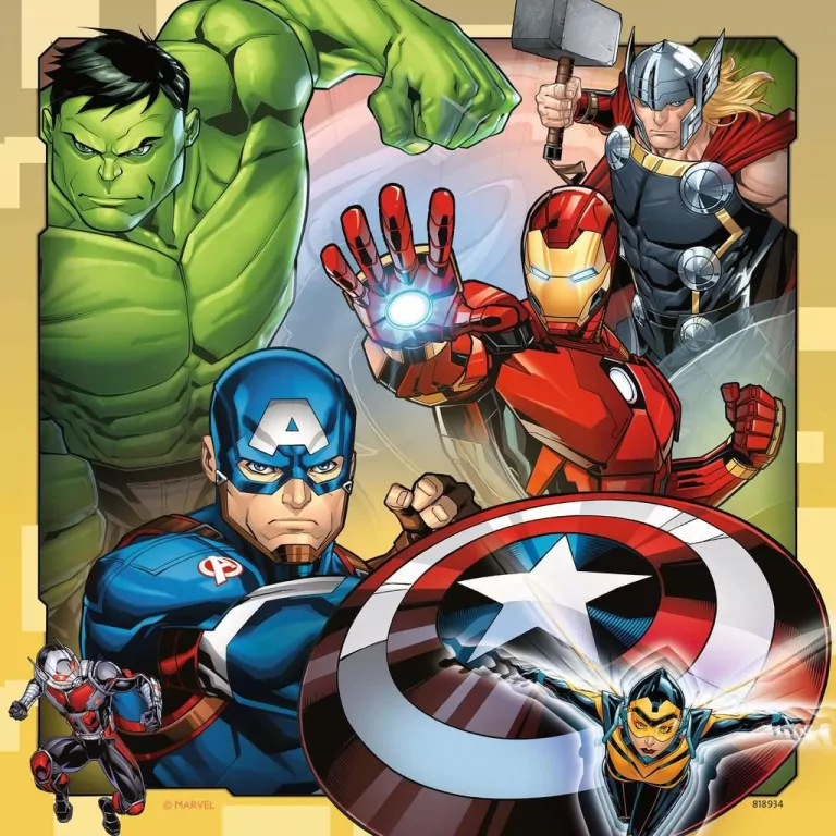Ravensburger. Puzzle 3x49 dla dzieci. Marvel Avengers - tantis.pl