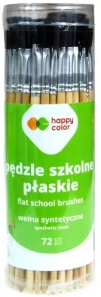 Pędzel szkolny płaski 2, 6, 10 mix - tantis.pl