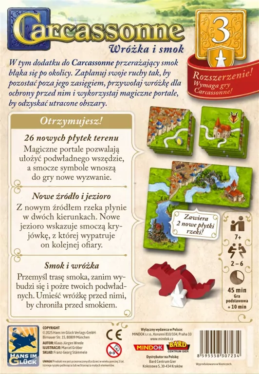 Carcassonne 3: Wróżka i smok (trzecia edycja) - tantis.pl