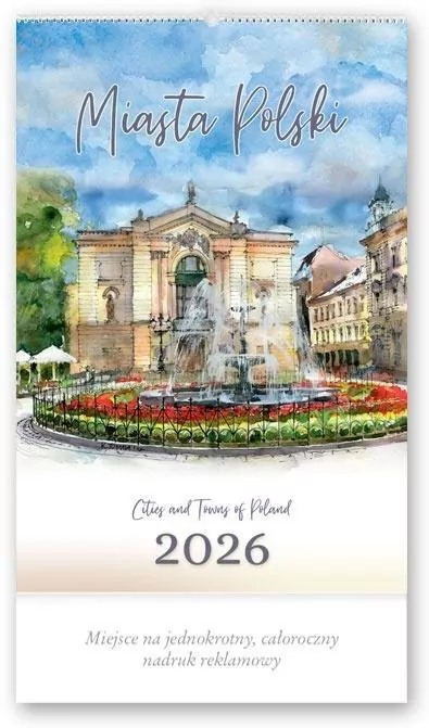 Kalendarz 2026 reklamowy Miasta Polski - tantis.pl