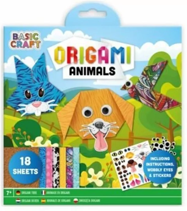 Blok z naklejkami i arkuszami do origami Kwiaty - tantis.pl