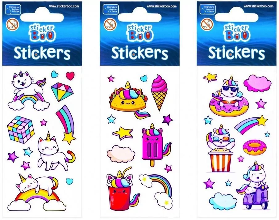 Naklejki. S-Boo Unicorn. Mix 1 szt - tantis.pl