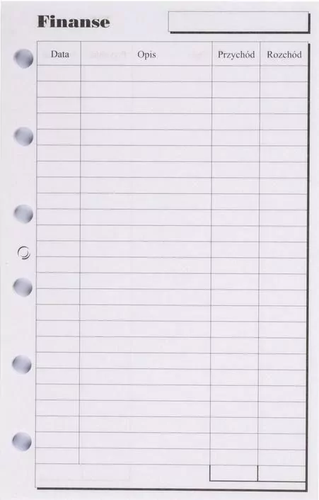 Wkład do organizera. Finanse - tantis.pl