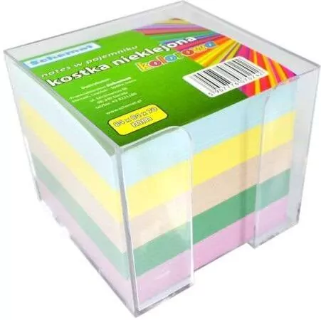 Kostka kolorowa 84x84x70mm w pojemniku nieklejona - tantis.pl