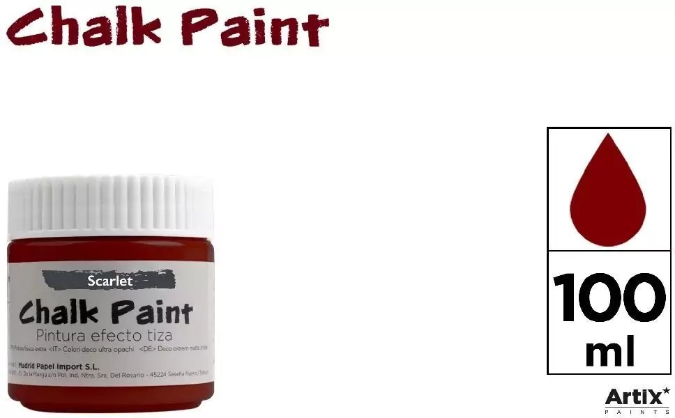 Farba kredowa 100ml czerwony szkarłatny - tantis.pl