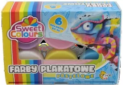 Farby plakatowe pastelowe 6 kolorów 20ml