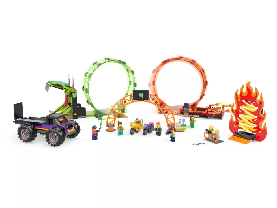 LEGO® City Stunt. Kaskaderska arena z dwoma pętlami. 60339 - tantis.pl