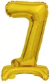 Balon foliowy mini cyfra 7 ze stopką złota 22x40cm - tantis.pl