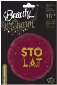 Balon foliowy Sto Lat bordowy - tantis.pl