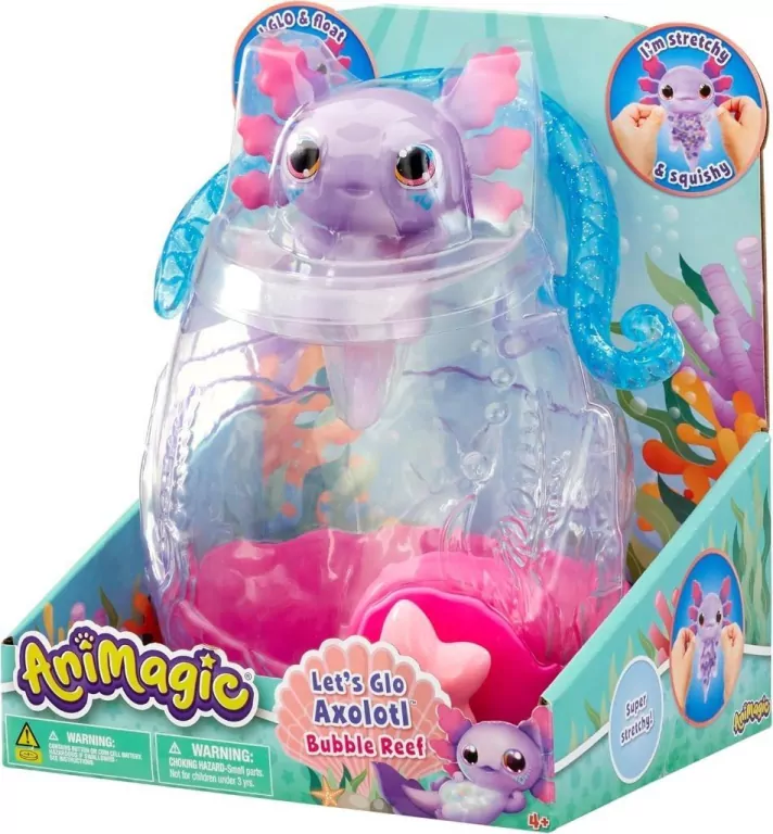 Animagic Let's Glo Axolotl Bubble Reef - tantis.pl