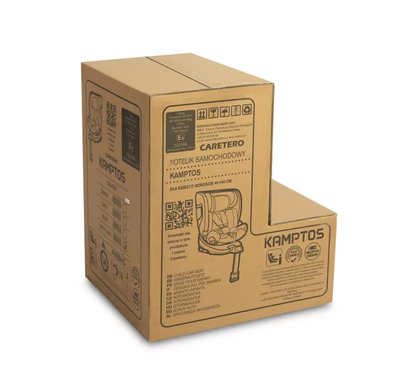 Caretero Fotelik Kamptos I-Size beżowy (40-150cm) - tantis.pl