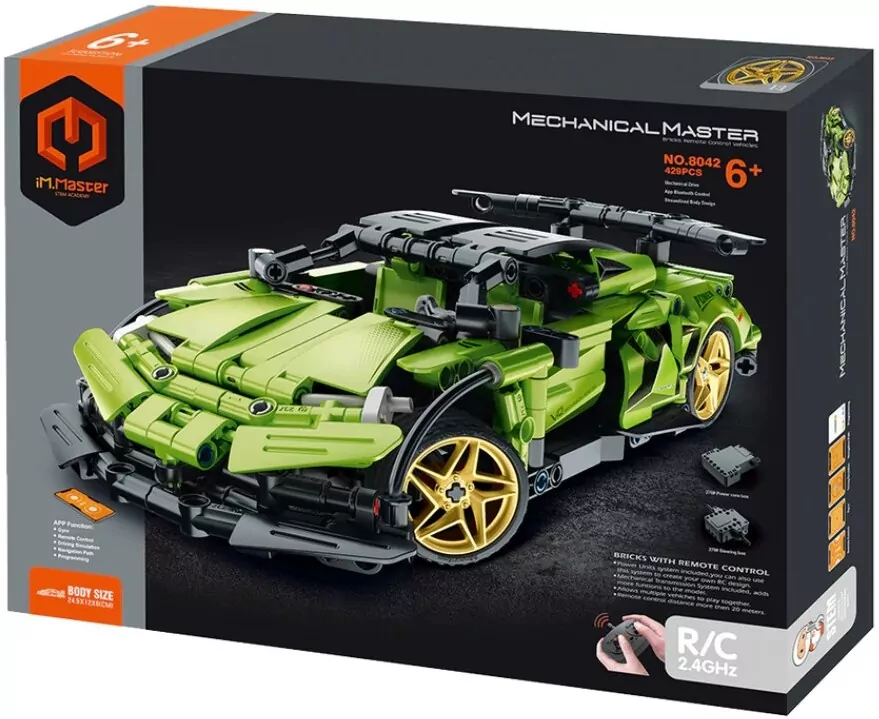 Klocki Wyścigówka R/C zielona 429el - tantis.pl