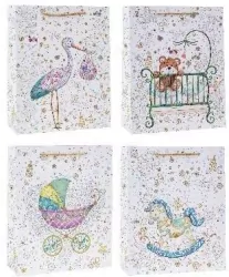 Torebka ozdobna 18x23x8cm mix ROZETTE