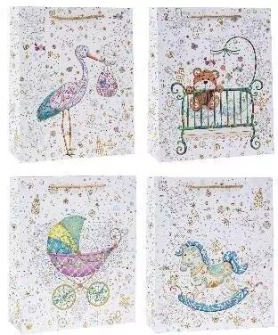 Torebka ozdobna 18x23x8cm mix ROZETTE