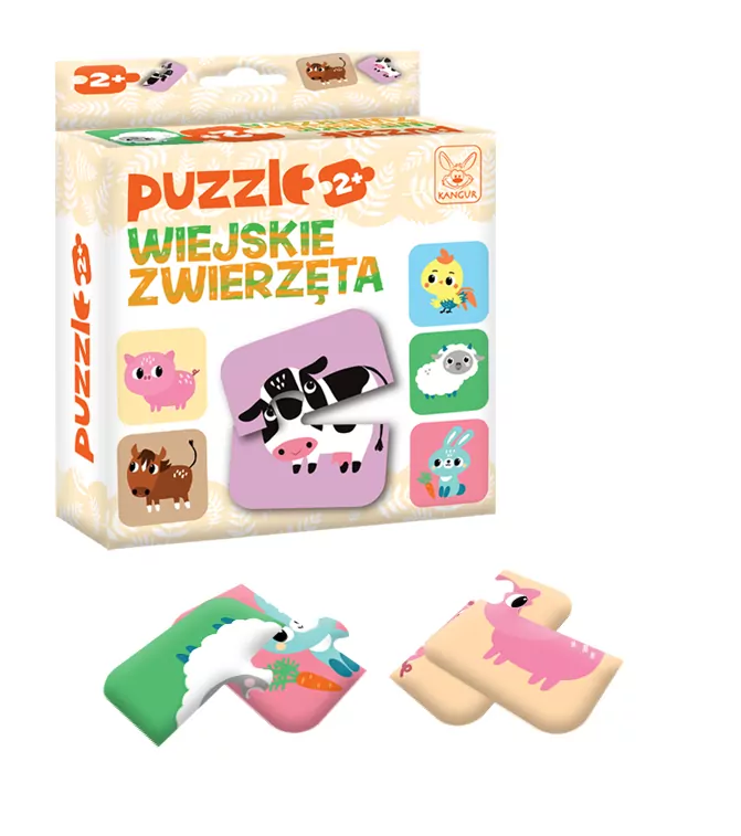Puzzle Wiejskie Zwierzęta 2+ - tantis.pl