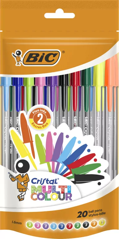 Długopis Cristal Multicolor pouch 20 sztuk - tantis.pl