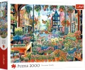 Puzzle 2000 Kwiaciarnia w Amsterdamie TREFL - tantis.pl