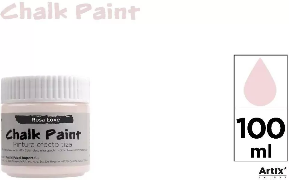 Farba kredowa 100ml pudrowy róż (6szt) - tantis.pl