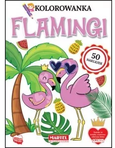 Kolorowanka z naklejkami Flamingi - tantis.pl