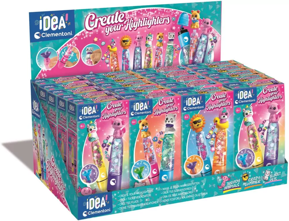 Clementoni Crazy chic Mini fabryka zakreślaczy 18165 mix cena za 1szt - tantis.pl