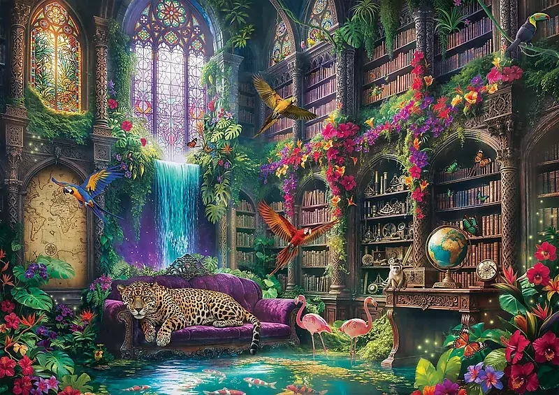 Puzzle 1000 Magiczna biblioteka TREFL - tantis.pl