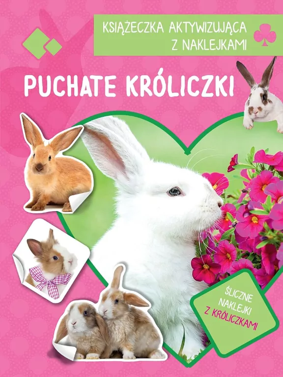 Książeczka aktywizująca naklejki. Puchate króliki - tantis.pl