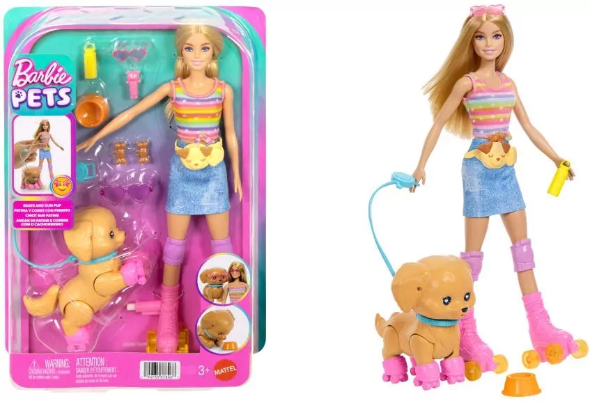 Barbie na rolkami i pieskiem - tantis.pl