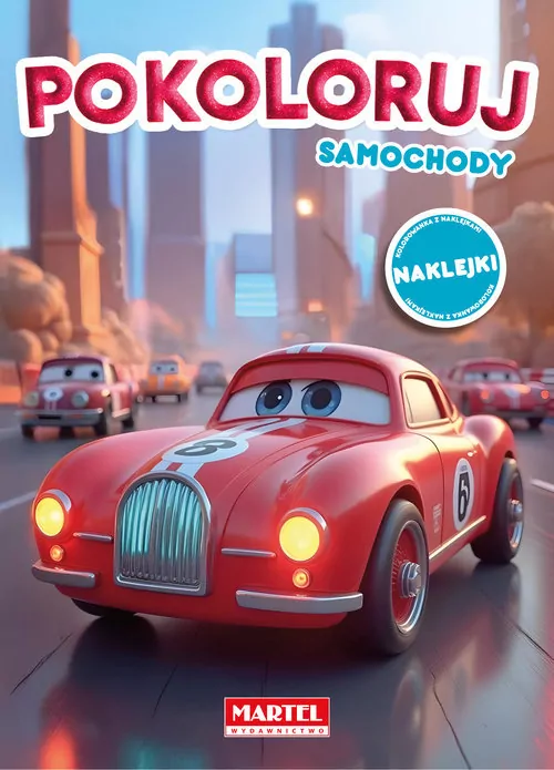 Kolorowanka Pokoloruj samochody z naklejkami - tantis.pl