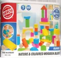 Drewniane kolorowe i naturalne klocki 60el - tantis.pl