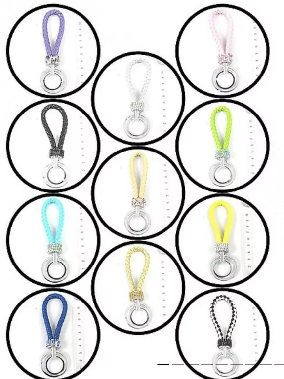Brelok plecionka z diamencikami 13cm - tantis.pl