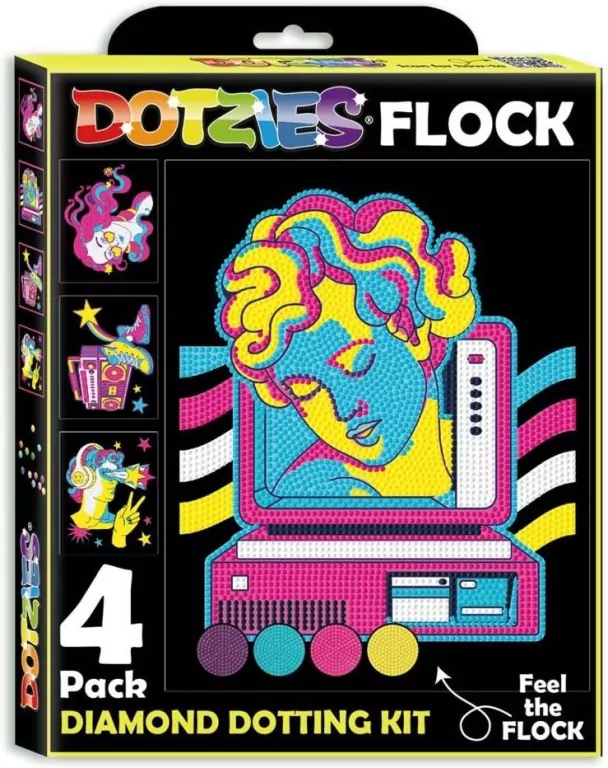 Diamond Dotz - Adults Flocked Neon Retro Classic - tantis.pl