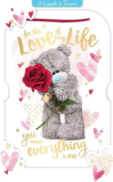 Karnet holograficzny 3D Fot the love of my life - tantis.pl