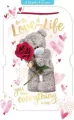 Karnet holograficzny 3D Fot the love of my life - tantis.pl