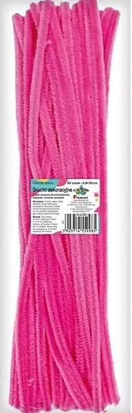 Druciki dekoracyjne 0,6x30cm różowe 50szt - tantis.pl