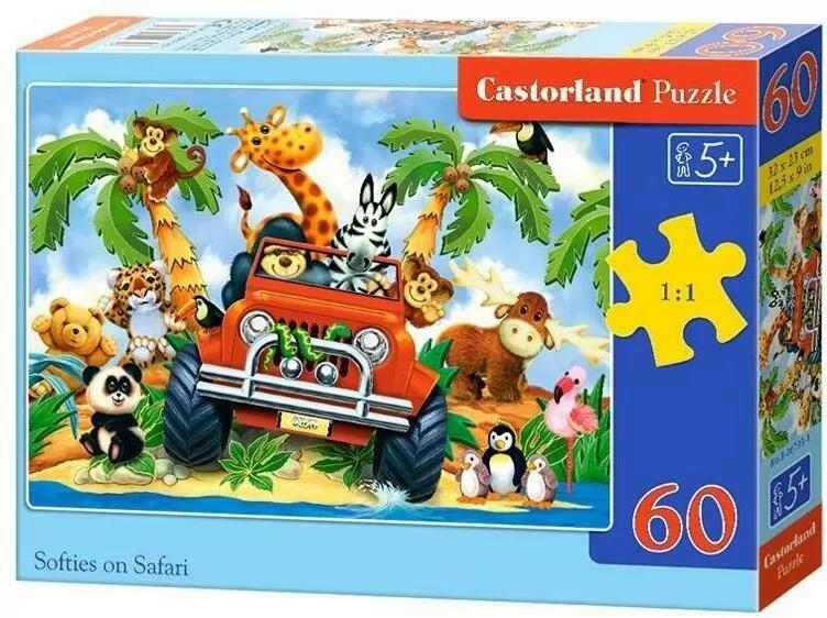 Puzzle 60. Softies on Safari B-06793 - tantis.pl