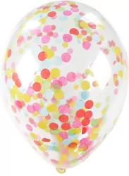 Balony z kolorowym konfetti