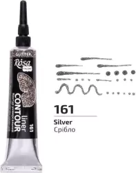 Farba aktylowa kontur universal brokat silver 20ml