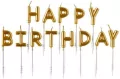 Zestaw świeczek happy birthday złote - tantis.pl