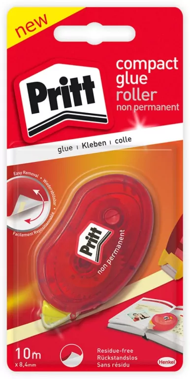 Klej w taśmie PRITT NON-PERMANENT 8,4mm x 10m blister - tantis.pl
