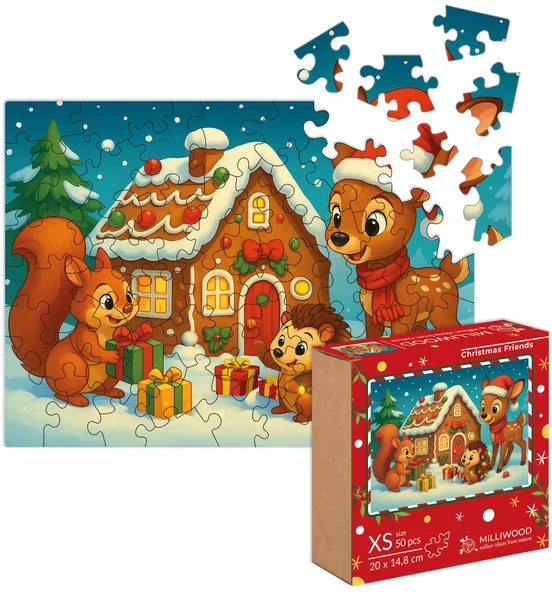 Puzzle drewniane 50 Świąteczni Przyjaciele ALEX - tantis.pl