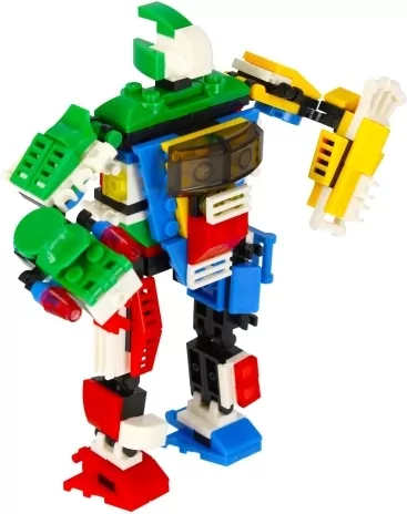 Klocki konstrukcyjne Alleblox RobotUnion 65el czerwony - tantis.pl