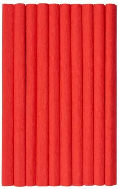 Bibuła marszczona czerwona 50x200cm (10szt) HERLIZ - tantis.pl