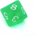 Komplet kości RPG. Jasnozielone. Kryształowe. REBEL - tantis.pl
