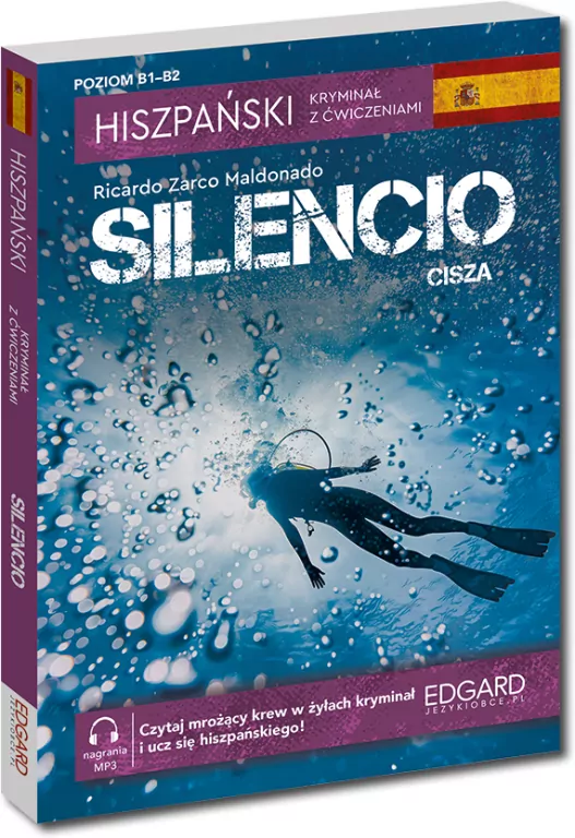 Silencio. Cisza. Hiszpański. Kryminał z ćwiczeniami - tantis.pl